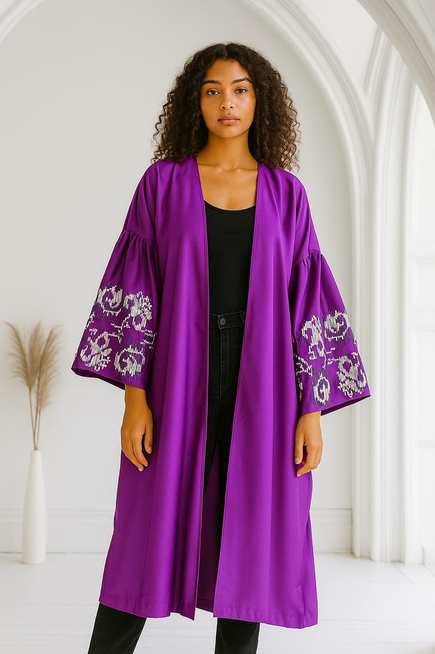 Kimono Violet Brodé